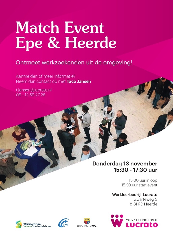 flyer match event werkgevers